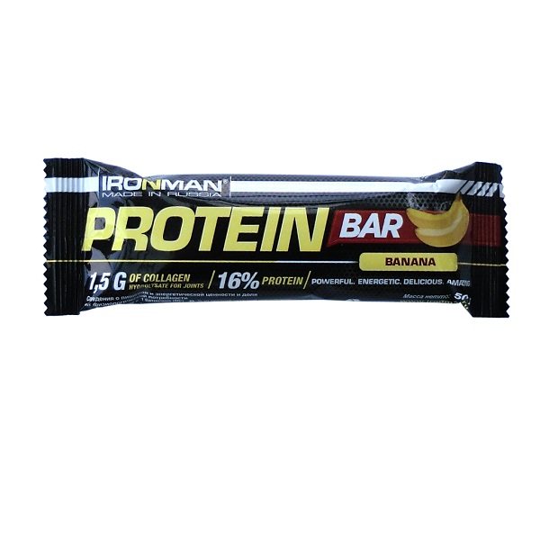 Protein Bar с коллагеном, 50 г. банан Ir